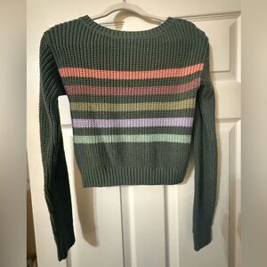 Aeropostale Cropped Striped Sweater